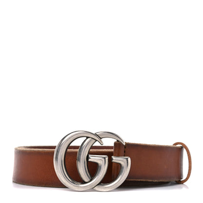 Gucci Cuoio Toscano Nickel Double Double G 30mm Belt 85 34 Cuir 1 of 14