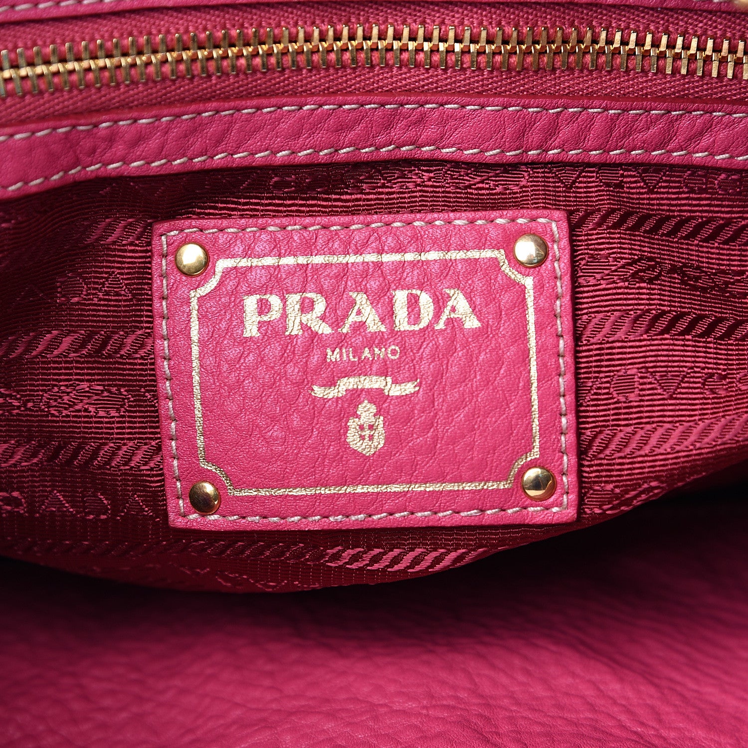Prada Vitello Daino Hobo Peonia 5 of 10
