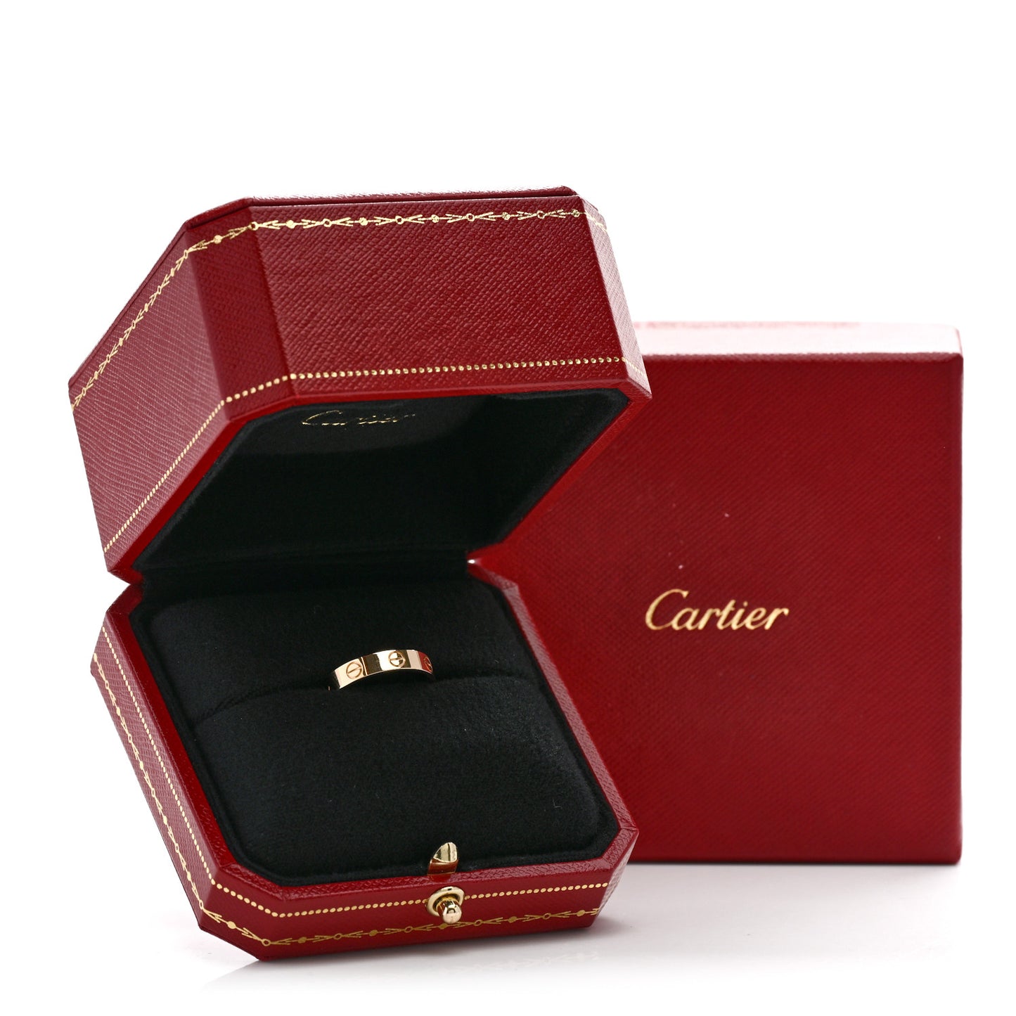 18K Yellow Gold 3.5mm LOVE Wedding Band Ring 52 6