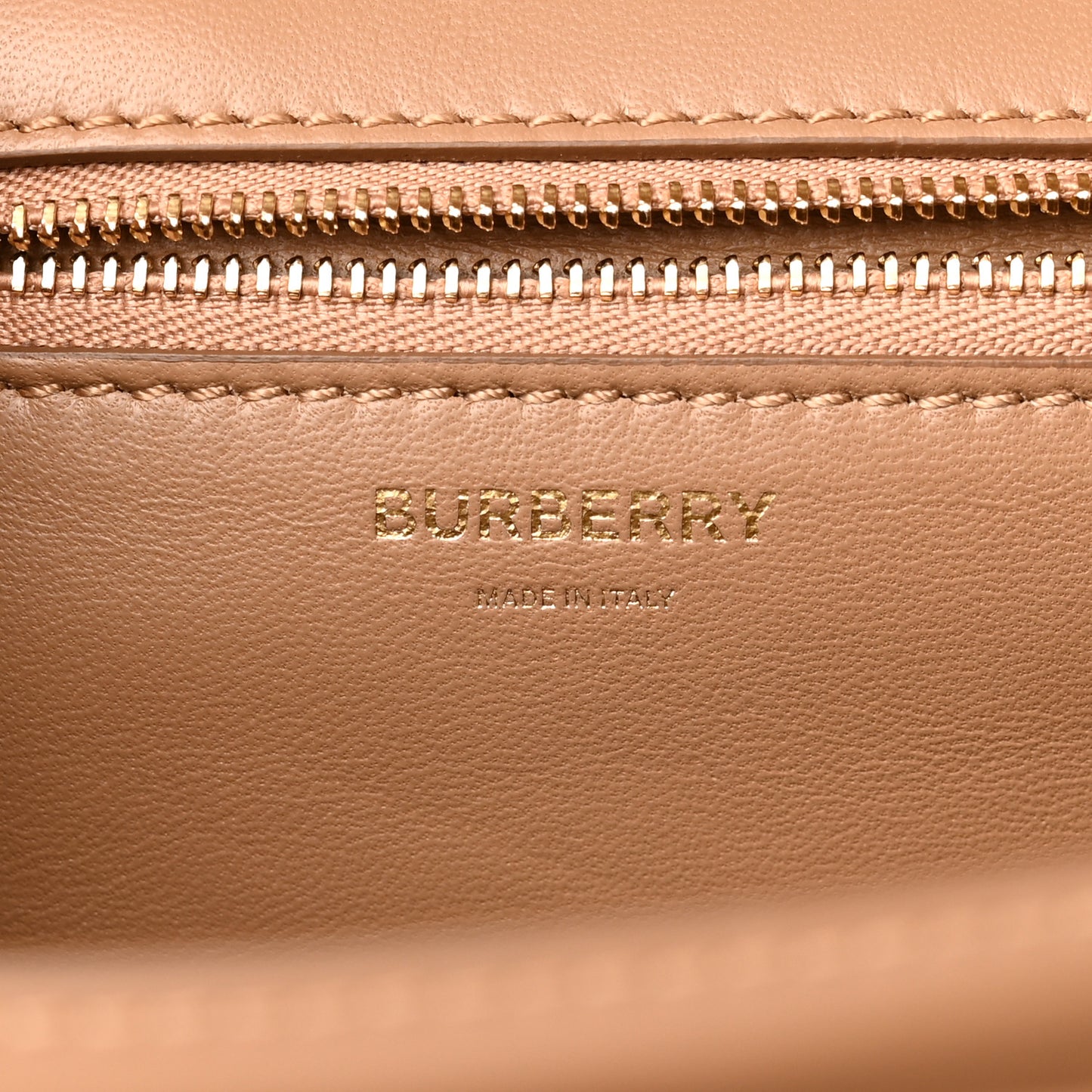 Calfskin Monogram Embossed Medium TB Bag Light Camel