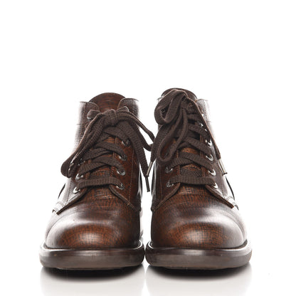 Chanel Calfskin Lace Up CC Short Boots 42 Dark Brown 2 of 11
