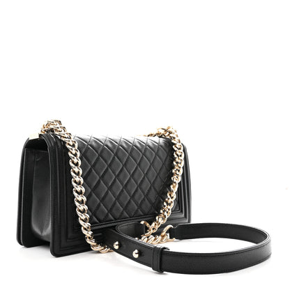 Chanel Caviar Quilted Medium Boy Flap Black 3 of 11