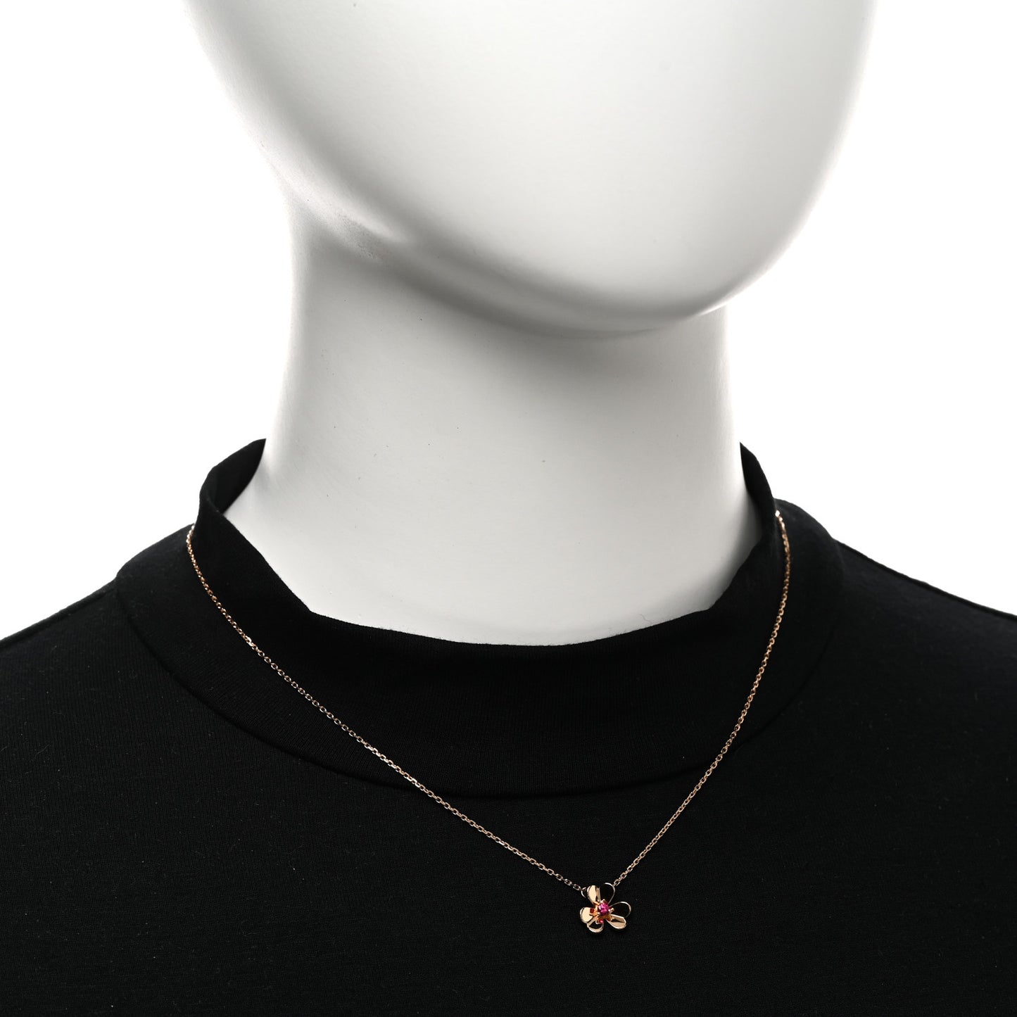 18K Rose Gold Ruby Mini Frivole Pendant Necklace