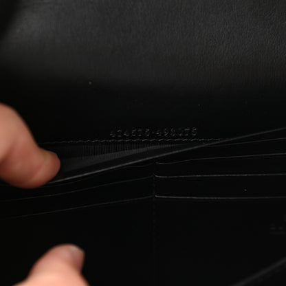 Gucci Calfskin Matelasse GG Marmont Chain Wallet Black 7 of 9
