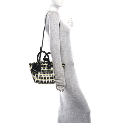 Balenciaga Varnished Faux Calfskin XS Bistro Basket Pale Yellow Black White 2 of 10