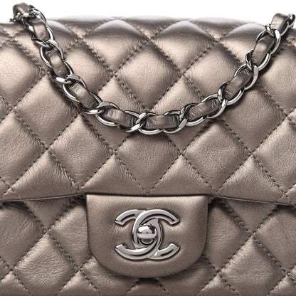 Chanel Metallic Calfskin Quilted Mini Square Flap Bronze 10 of 10