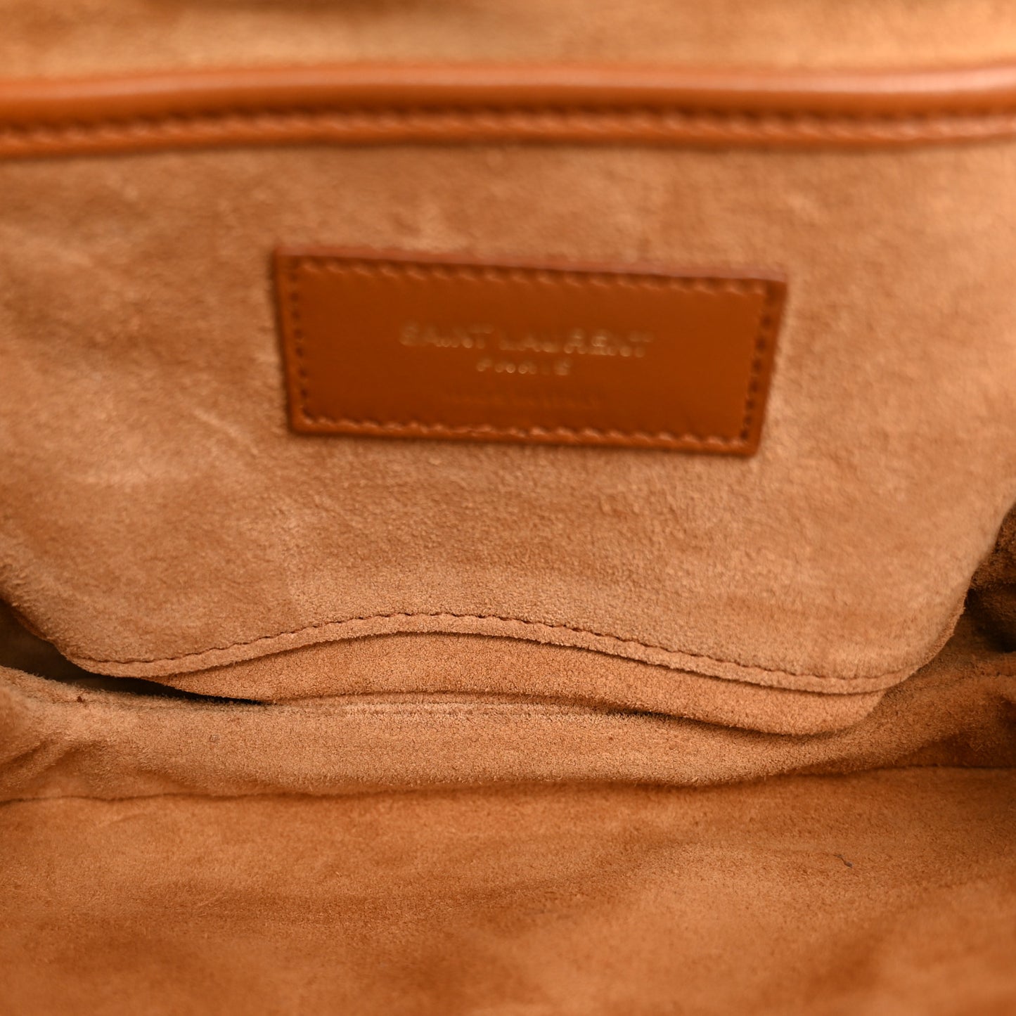 Smooth Calfskin Small Charlie Shoulder Bag Miel Dark