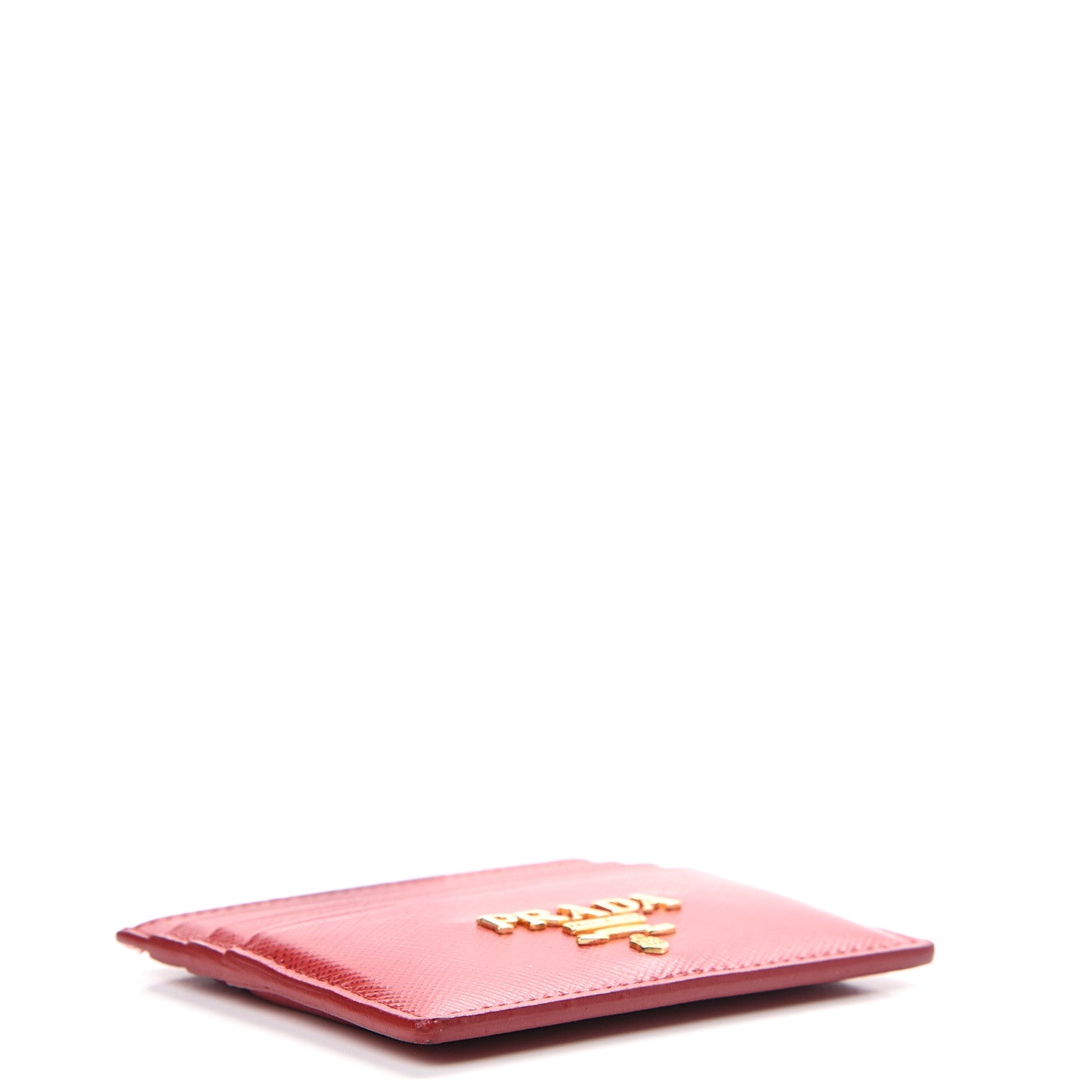 Prada Saffiano Metal Card Holder Fuoco 3 of 11