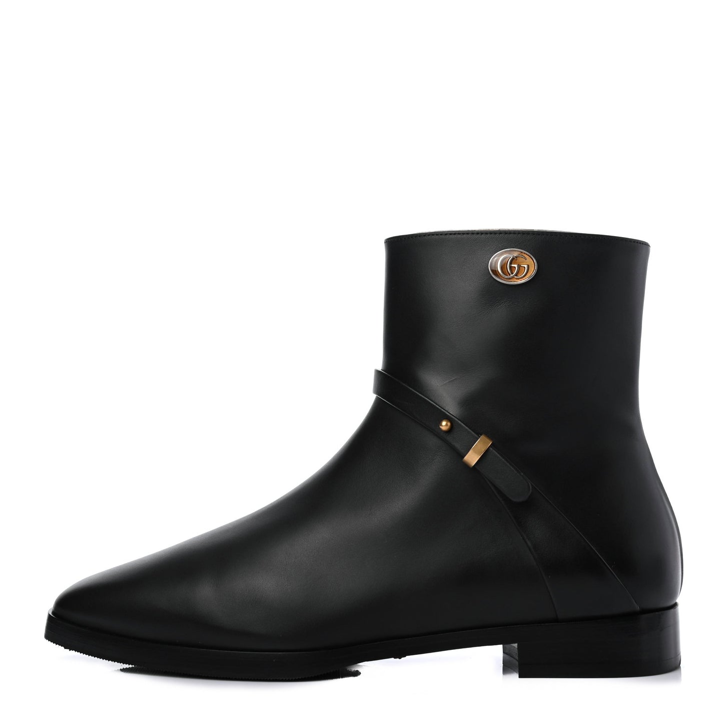 Calfskin GG Ankle Boots 38 Black