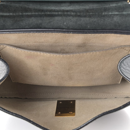 Chloe Suede Smooth Calfskin Drew Shoulder Bag Intense Green 4 of 4