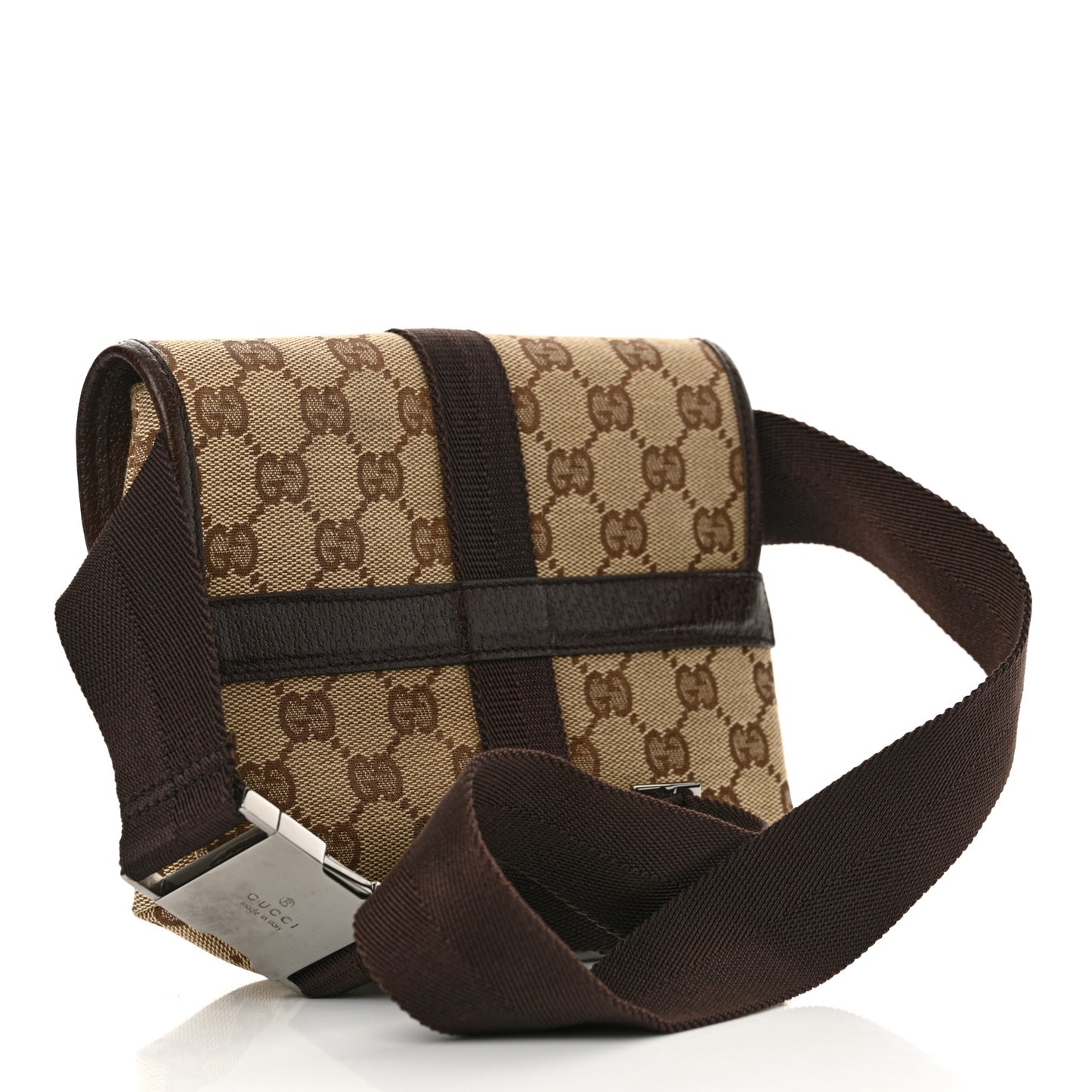 Monogram Waist Pouch Bag Dark Brown