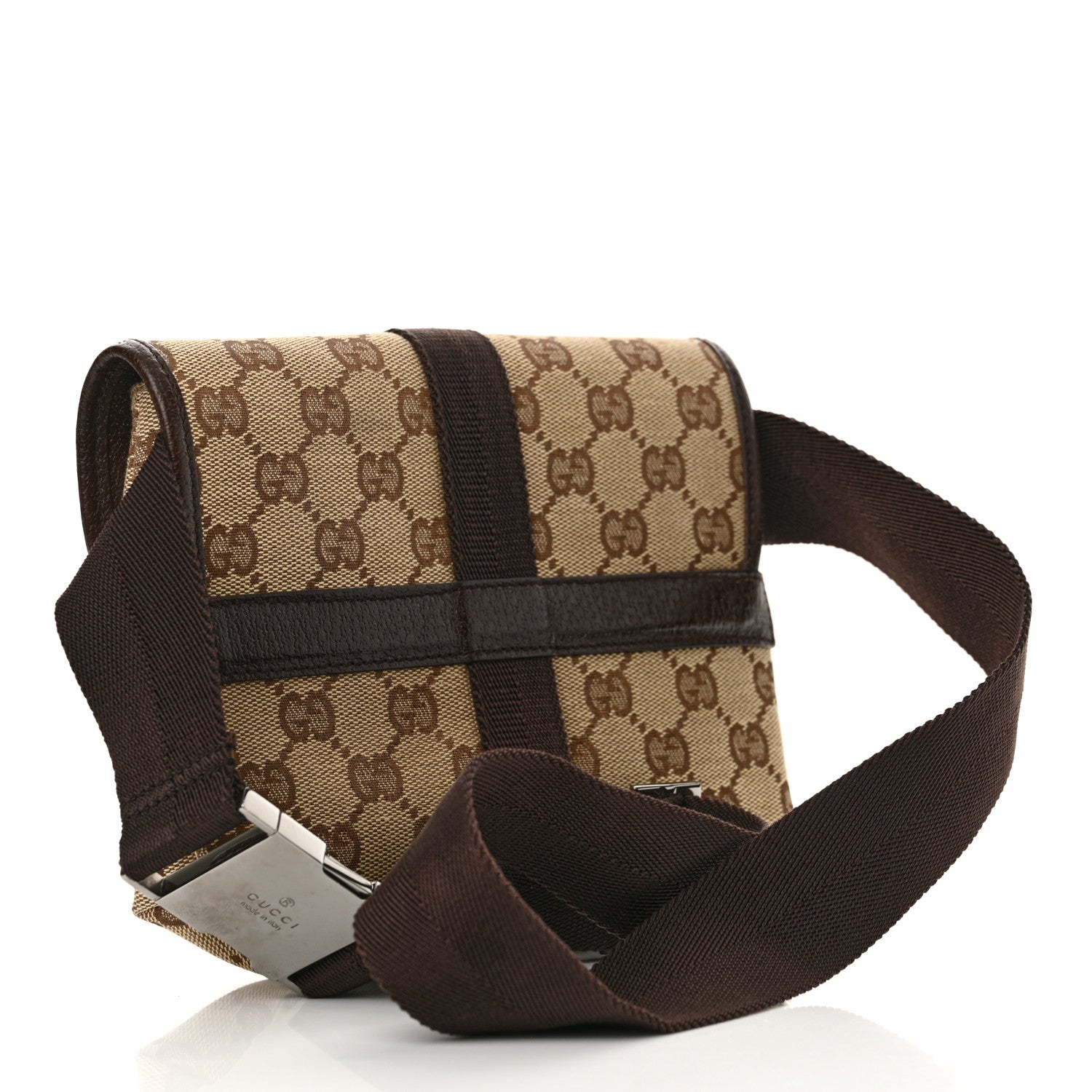 Gucci Monogram Waist Pouch Bag Dark Brown 3 of 13