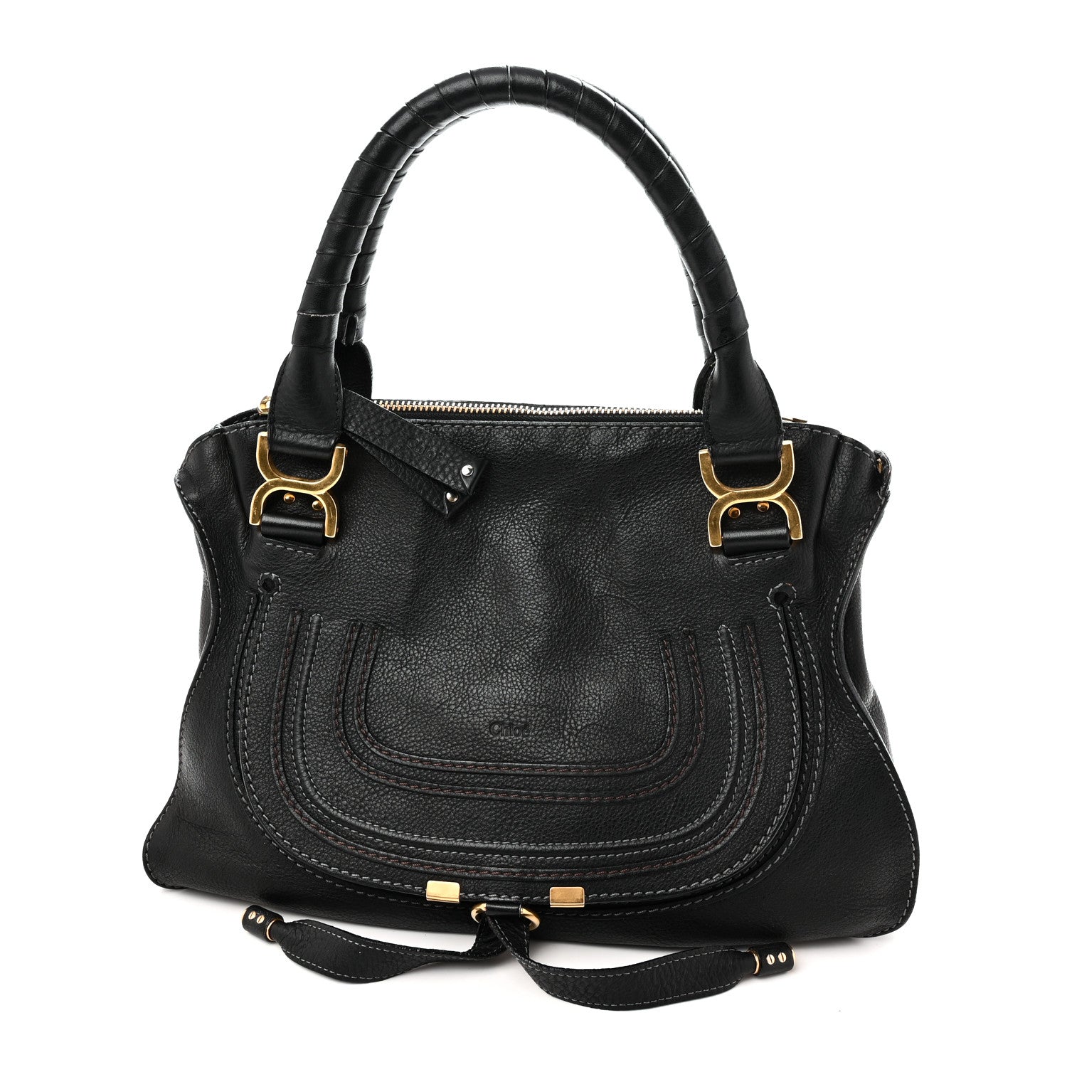 Chloe Calfskin Medium Marcie Satchel Black 1 of 9