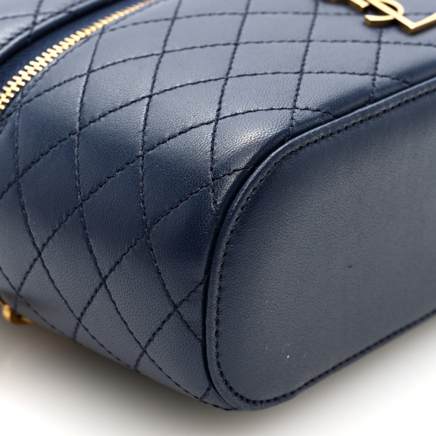 Lambskin Quilted Mini Gaby Vanity Case Marine