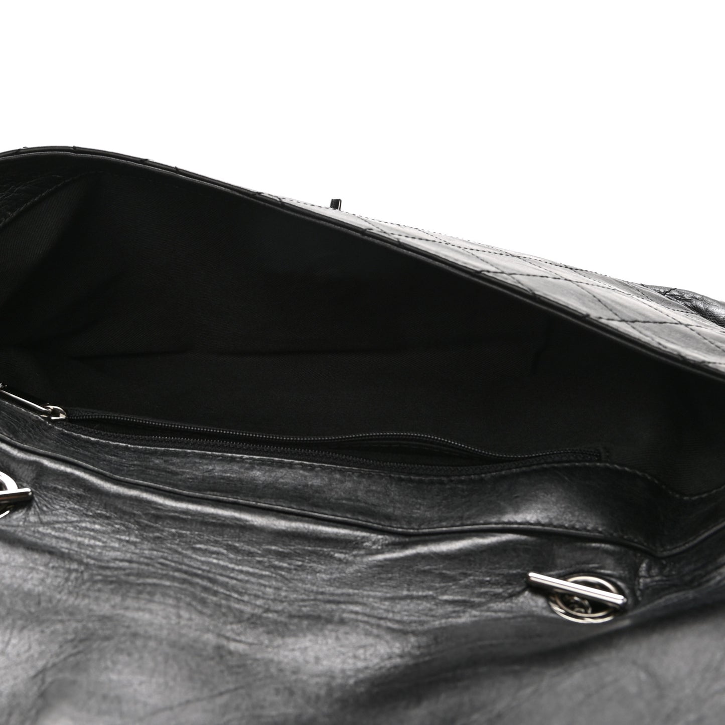 Lambskin Quilted Ritz Flap Bag Black