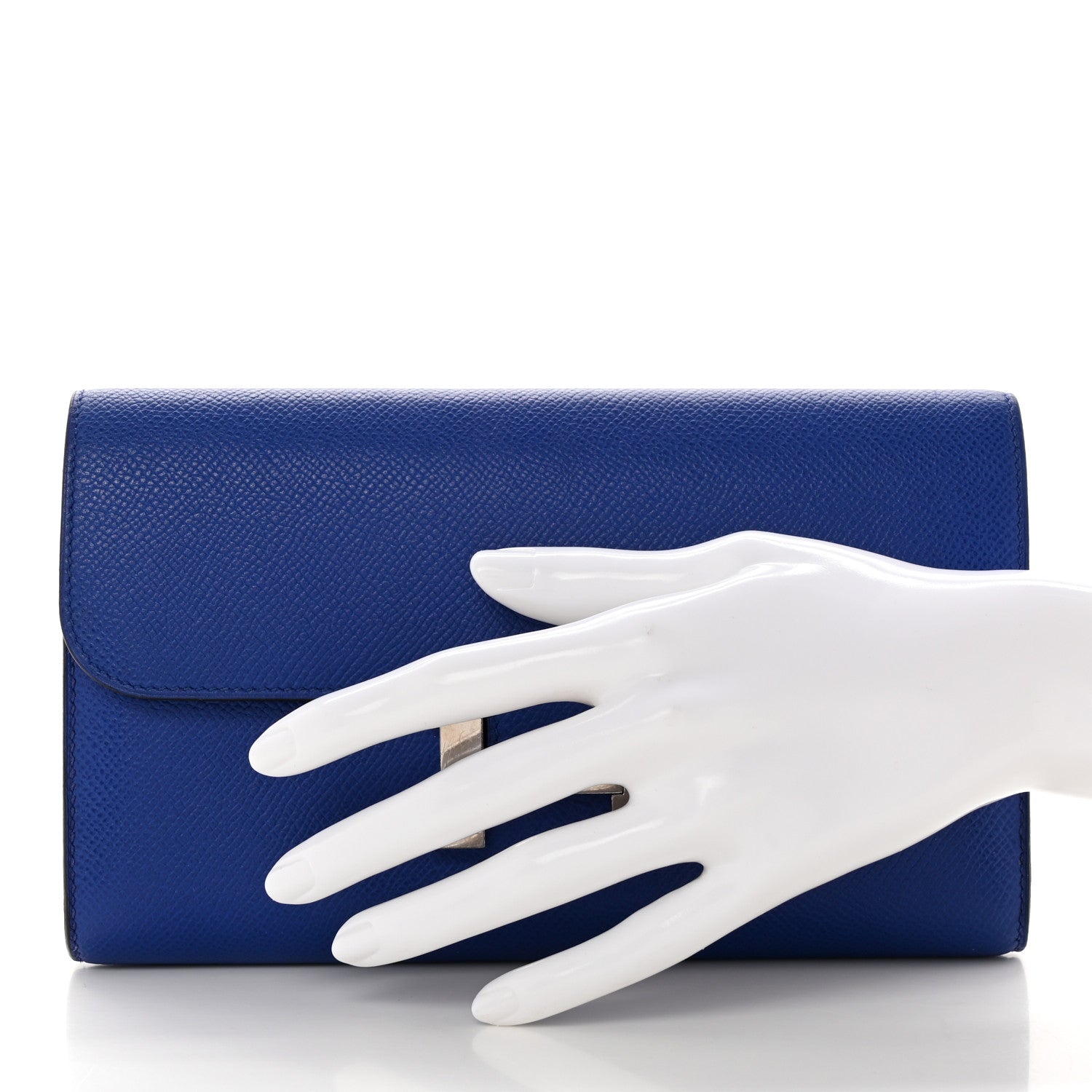 Hermes Epsom Constance Long Wallet Bleu Electrique 2 of 7