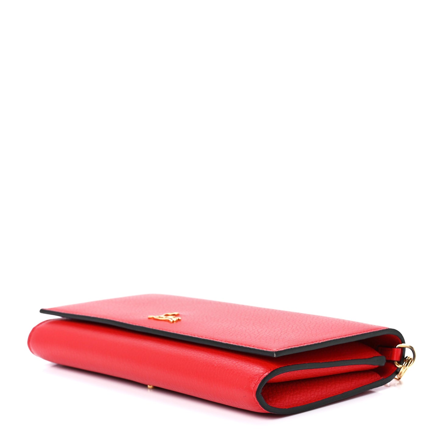 Calfskin Boudoir Wallet on Chain Red