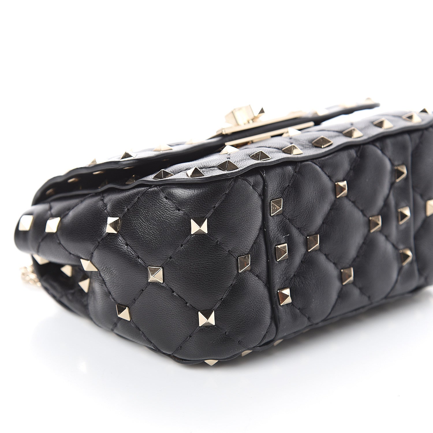 Valentino Garavani Nappa Micro Rockstud Spike Shoulder Bag Black 6 of 7