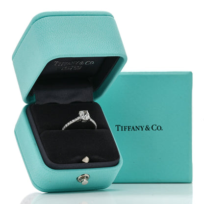 Tiffany Platinum Diamond .84ct Novo Cushion Cut Engagement Ring 52 6 7 of 7