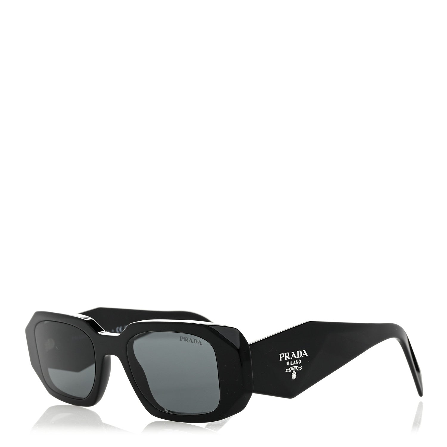 Prada Acetate Symbole Sunglasses SPR 17W Black 1 of 8