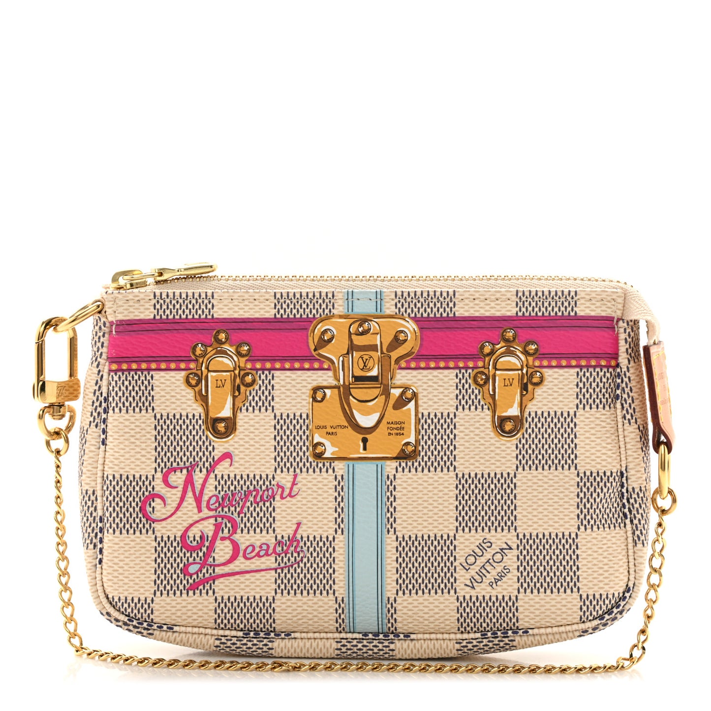 Damier Azur Summer Trunks Newport Beach Mini Pochette Accessories