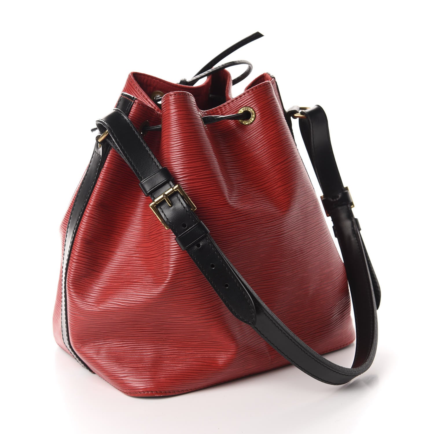 Louis Vuitton Epi Petit Bi-Color Noe Castillan Red Black 3 of 9