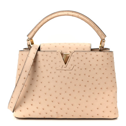 Louis Vuitton Ostrich Capucines PM Rose Champagne 1 of 10