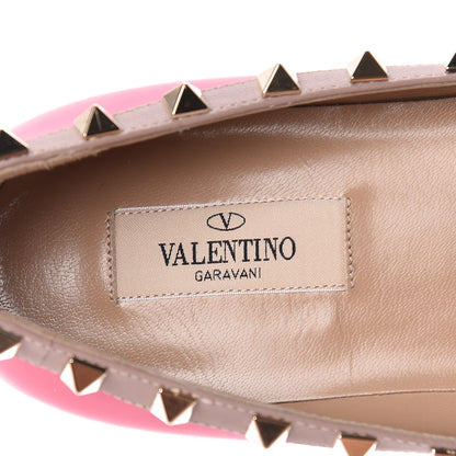 Valentino Garavani Patent Nappa Rockstud Ballerina Flats 40 Peony Poudre 7 of 9