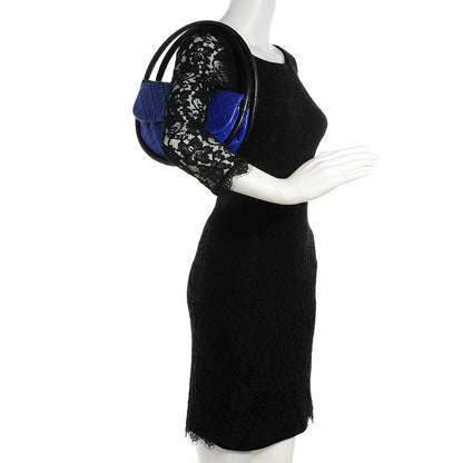 Chanel Quilted Lambskin Small Hula Hoop Flap Dark Blue 2 of 8