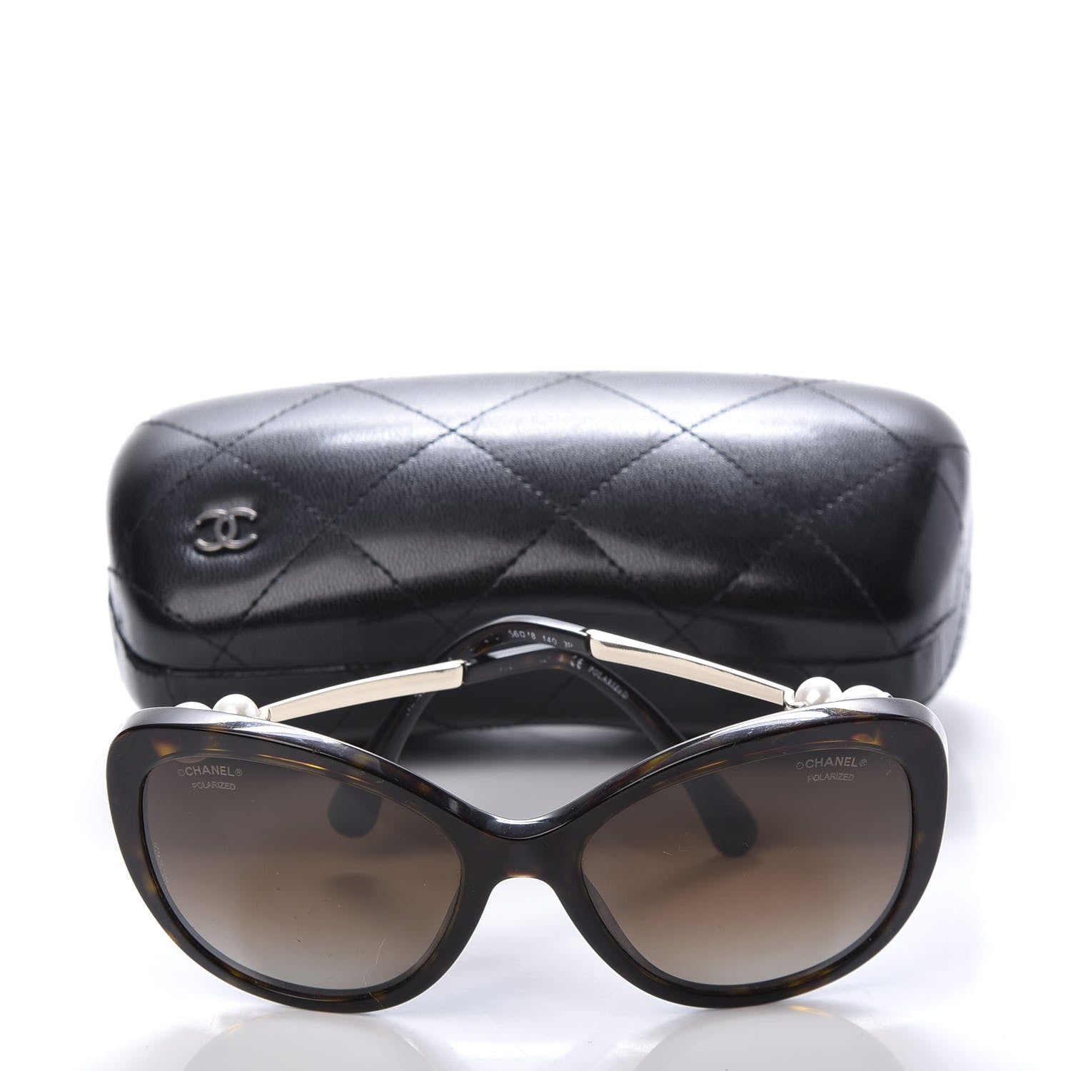 Chanel Cat Eye Pearl Sunglasses 5340-H Tortoise 8 of 8