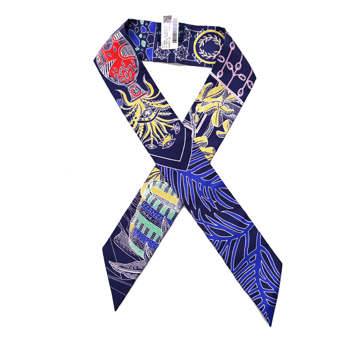Silk La Danse Des Amazones Twilly Indigo Jaune Multicolor