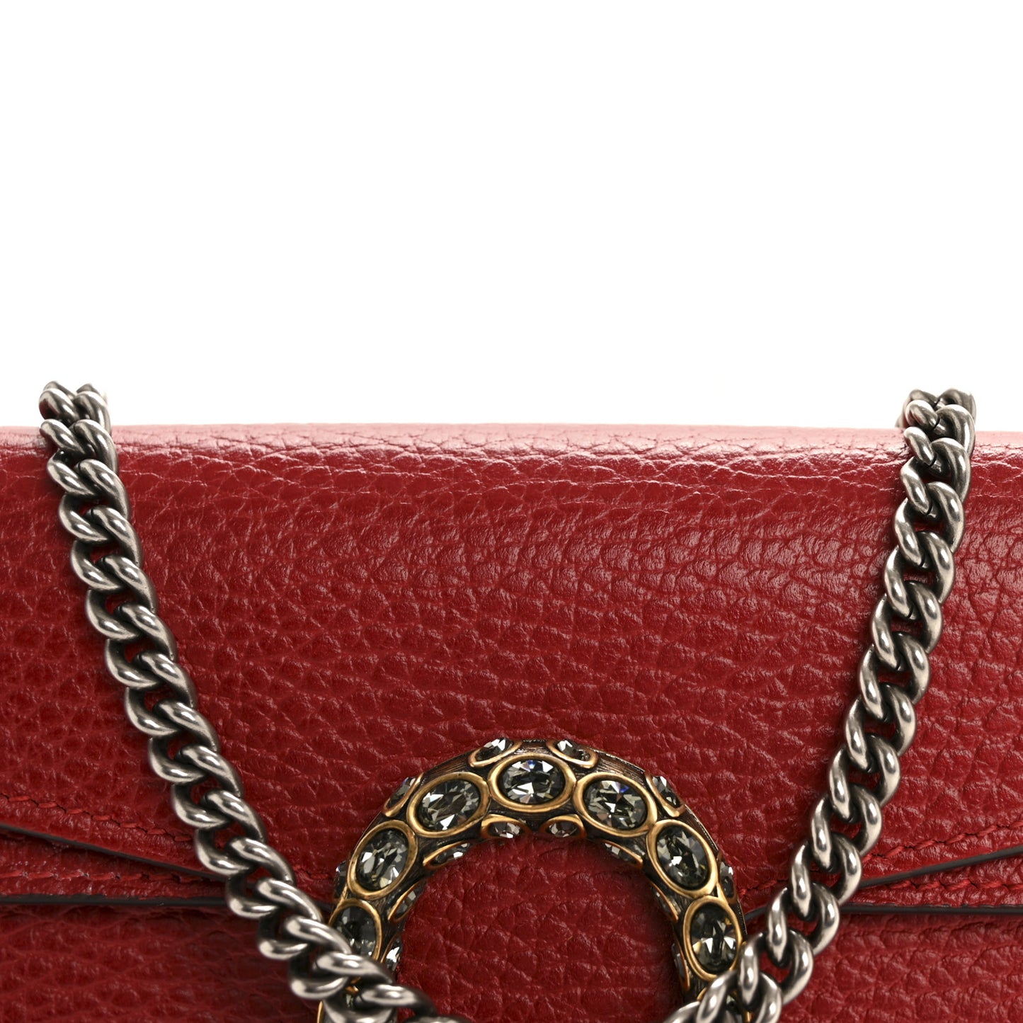 Calfskin Super Mini Dionysus Shoulder Bag Hibiscus Red