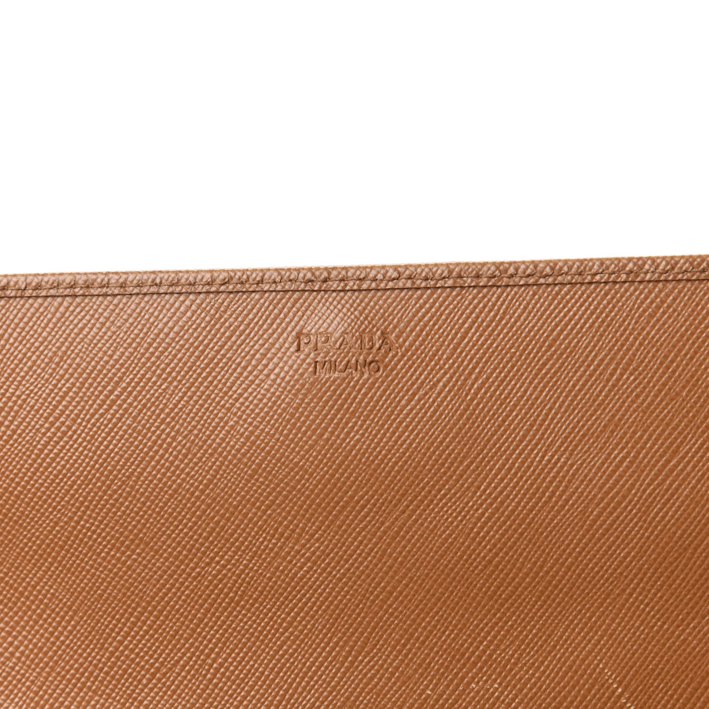 Saffiano Metal Oro Chain Wallet Caramel