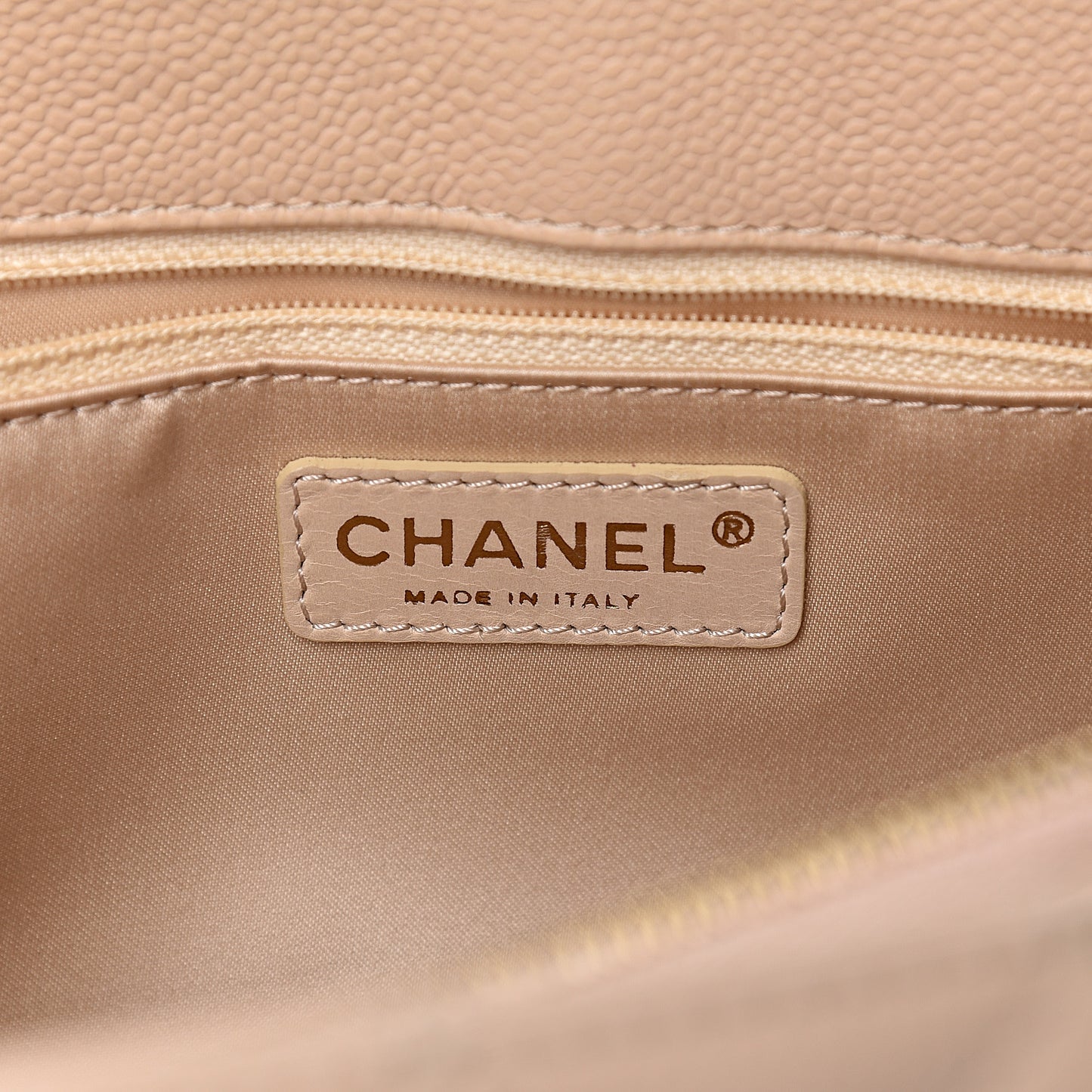 Caviar Quilted Grand Shopping Tote GST Beige Clair