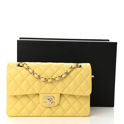 Chanel Caviar Quilted Small Double Flap Yellow 10 of 10