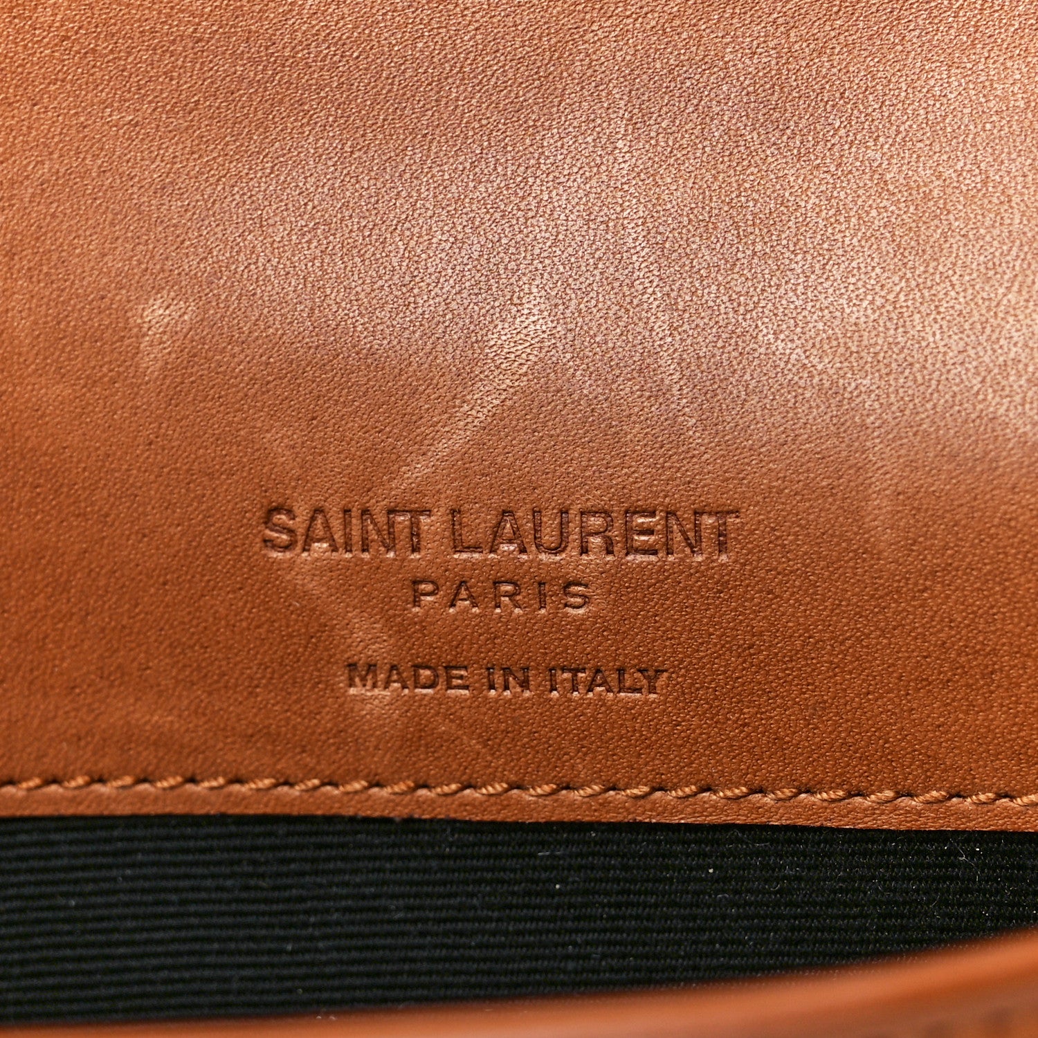 Saint Laurent Shearling Monogram Phone Holder Crossbody Brown 6 of 11