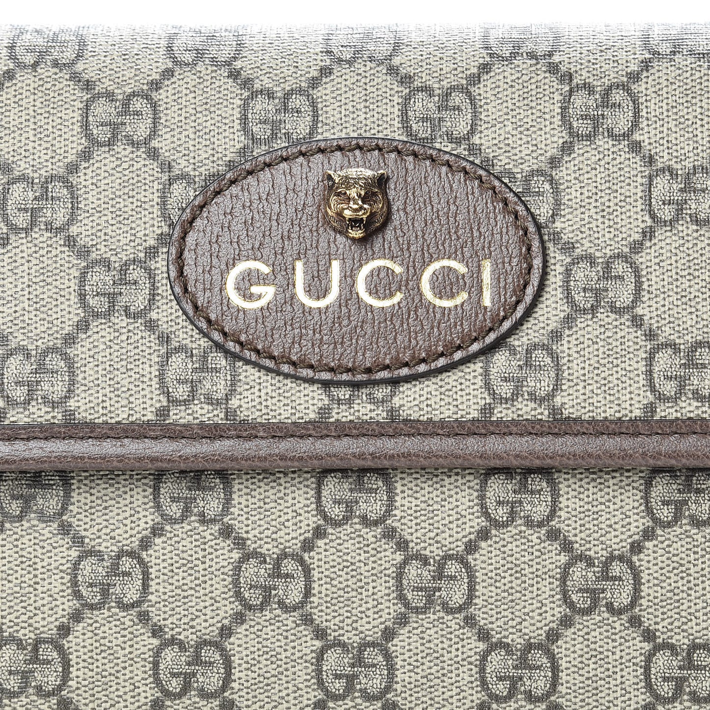 GG Supreme Monogram Neo Vintage Web Belt Bag Brown
