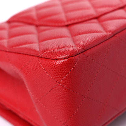 Chanel Caviar Quilted Medium Double Flap Red 9 of 12