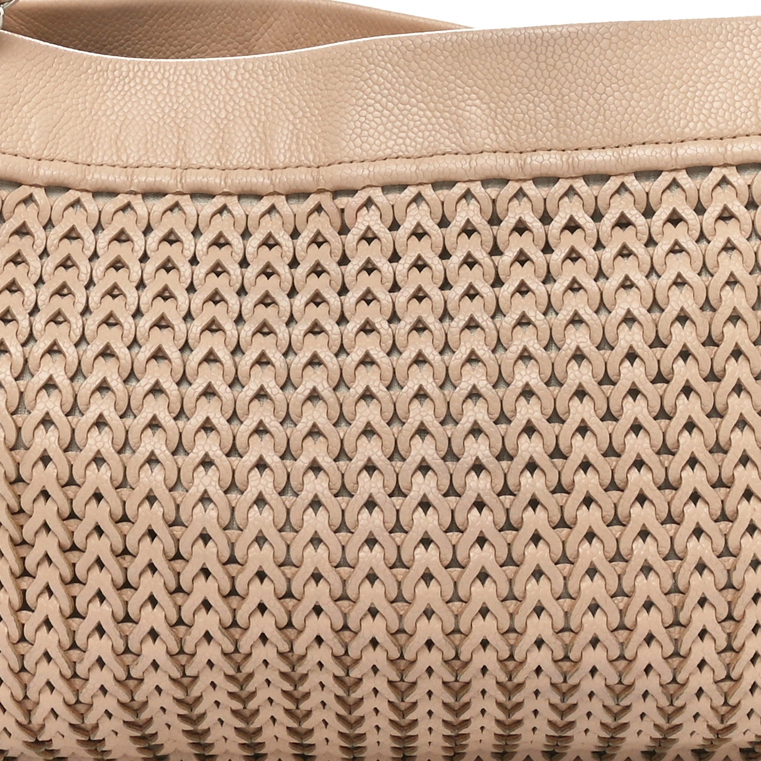 Chanel Caviar Braided Small CC Tote Beige 7 of 10