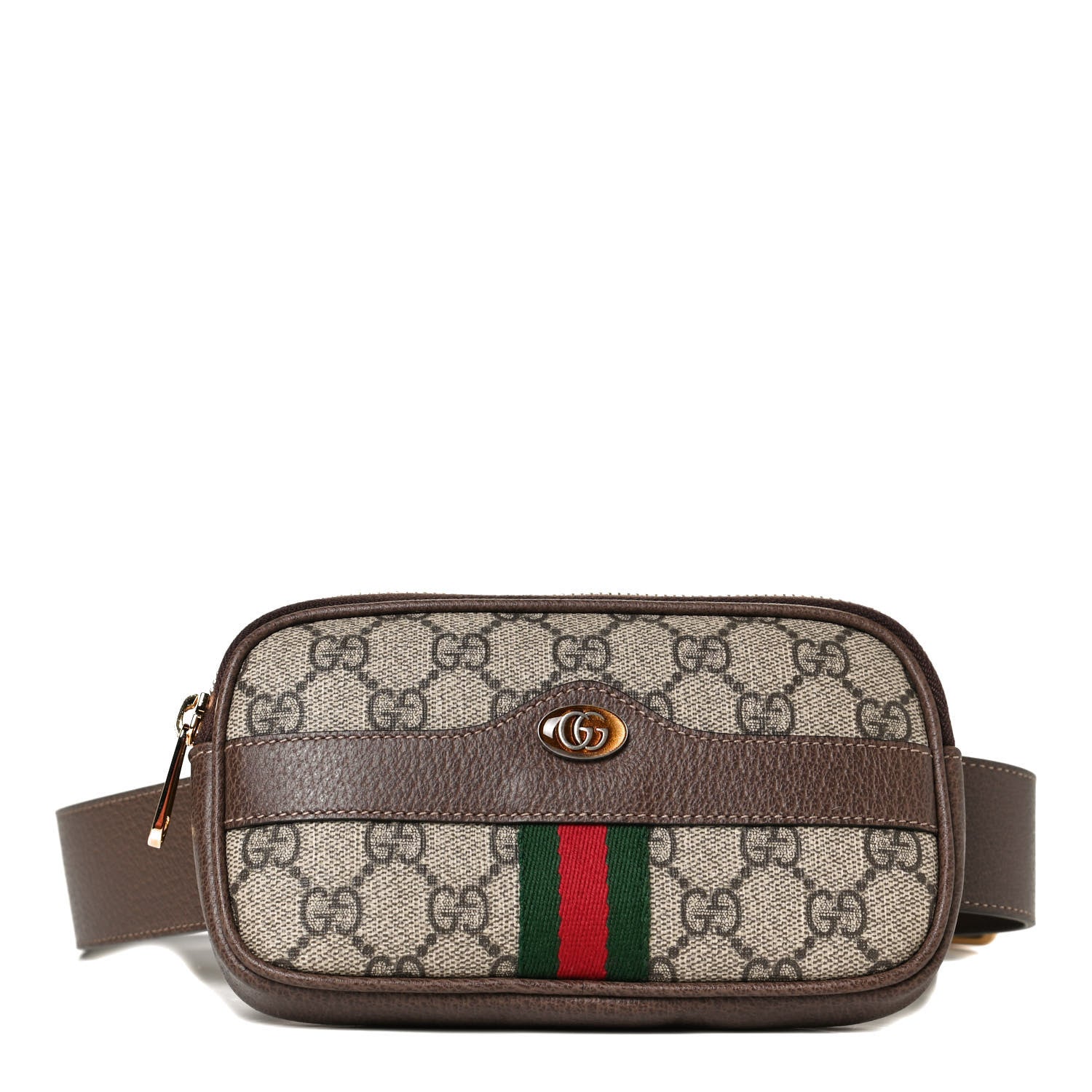 Gucci GG Supreme Monogram Ophidia Belted iPhone Case 95 38 Dark Brown 1 of 8