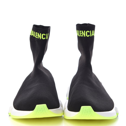 Balenciaga Neoprene Knit Mens Hi Speed Sneakers 45 Black Yellow Fluo 2 of 7