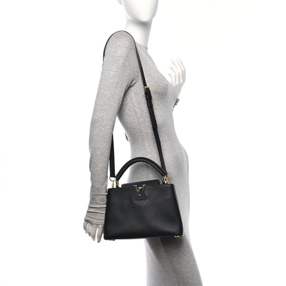 Louis Vuitton Taurillon Capucines BB Black 3 of 9