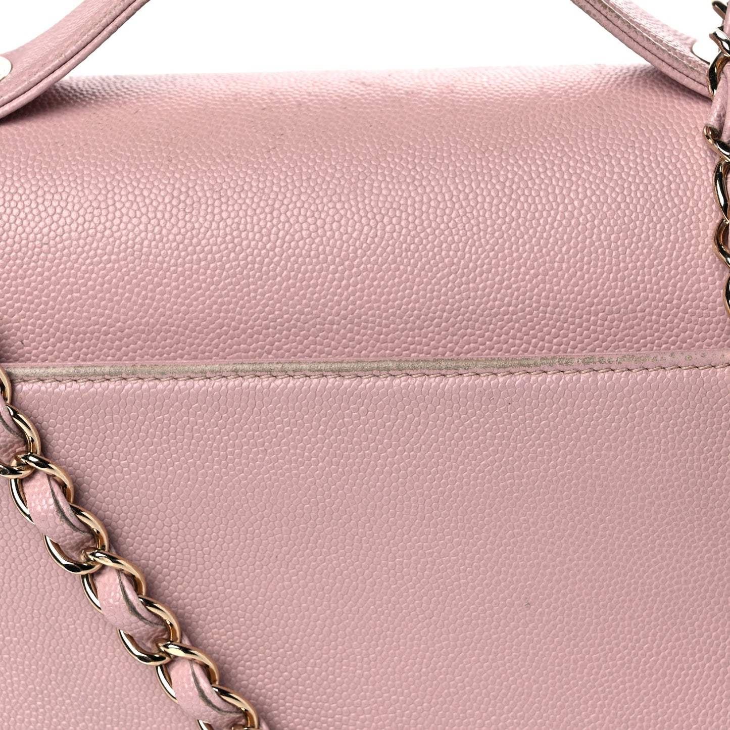 Caviar Quilted Medium Business Affinity Flap Light Pink