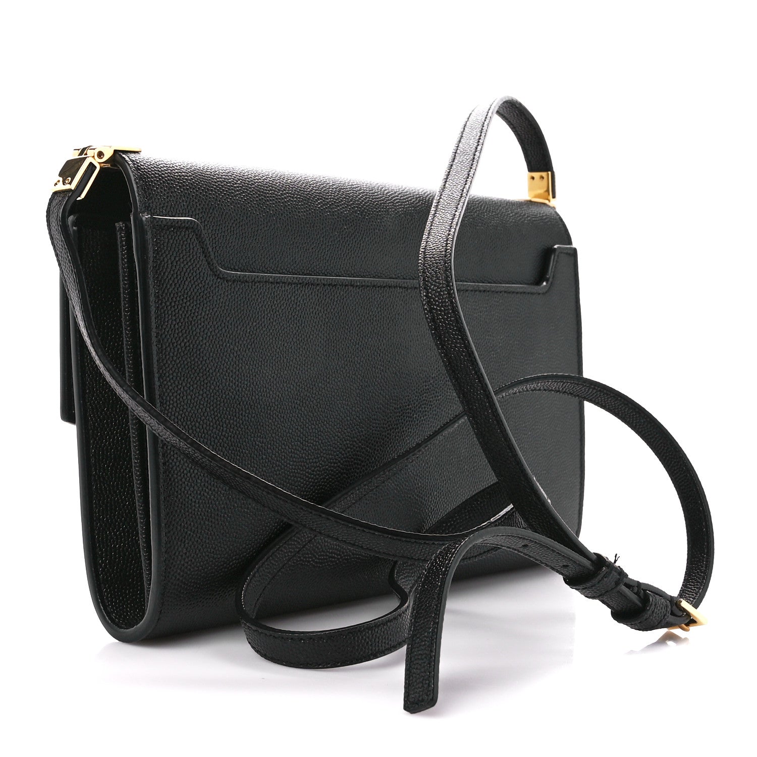 Saint Laurent Grain de Poudre Mini Uptown Crossbody Bag Black 3 of 11