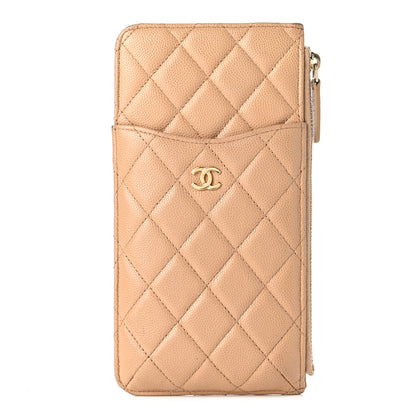 Chanel Caviar Quilted Classic iPhone Pouch Beige 1 of 7