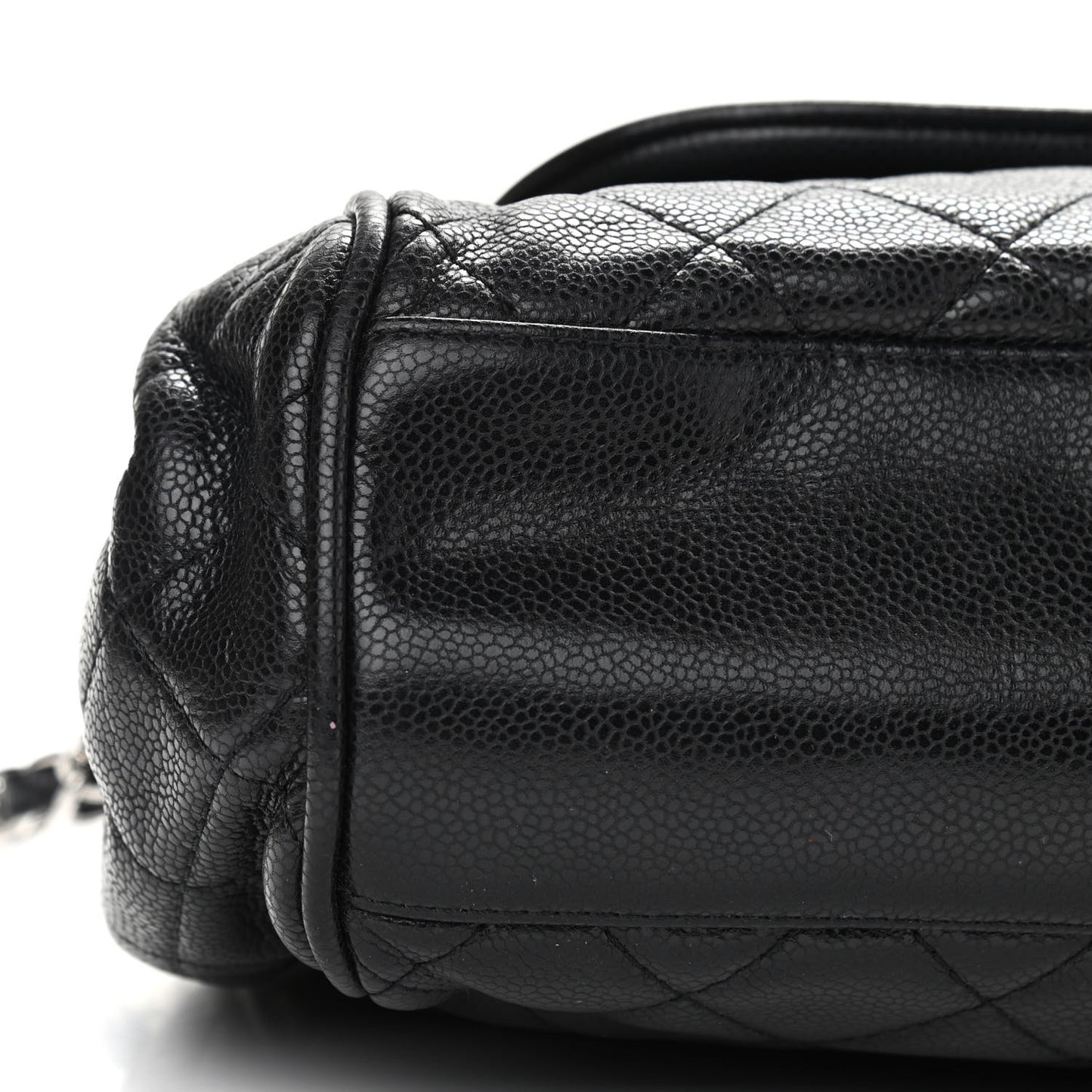 Caviar Quilted Timeless Accordion Flap Black