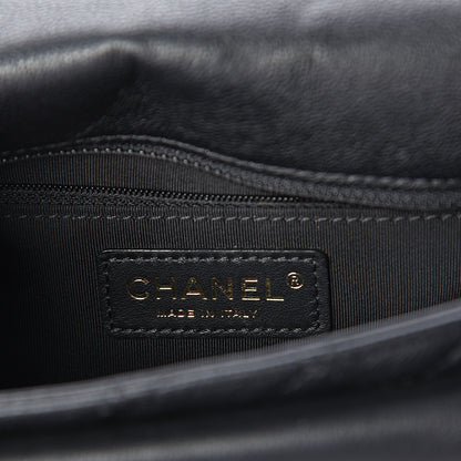 Chanel Grained Calfskin Quilted Messenger Flap Black 5 of 9