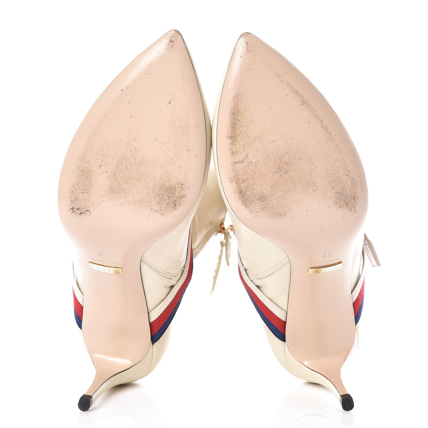 Gucci Nappa Sylvie Ankle Boots 38 Mystic White 7 of 16