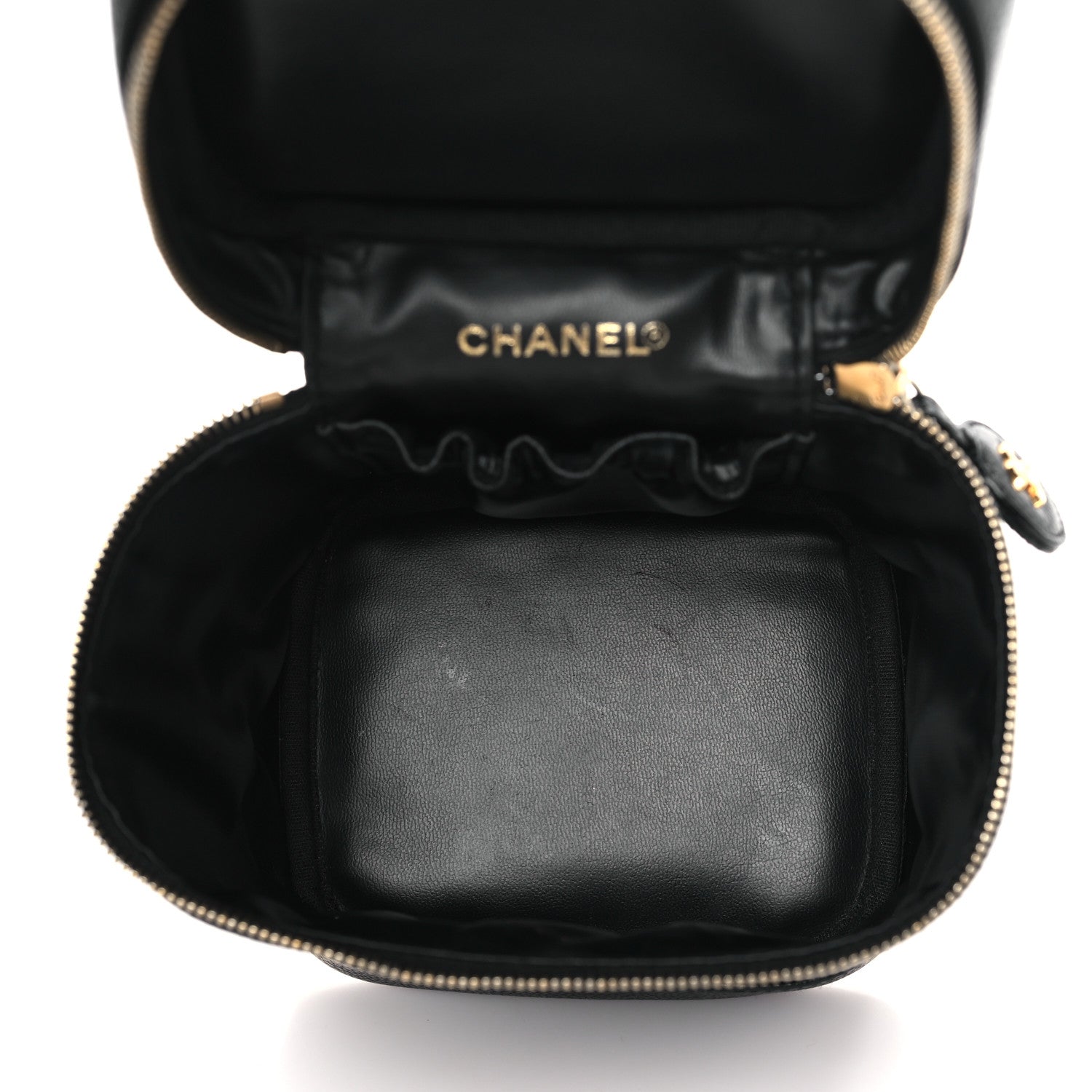 Chanel Caviar Vanity Cosmetic Case Black 5 of 9