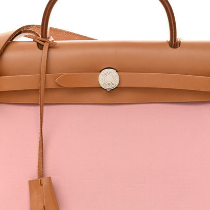 Hermes Vache Hunter Toile Herbag Zip 31 PM Rose Sakura 9 of 17